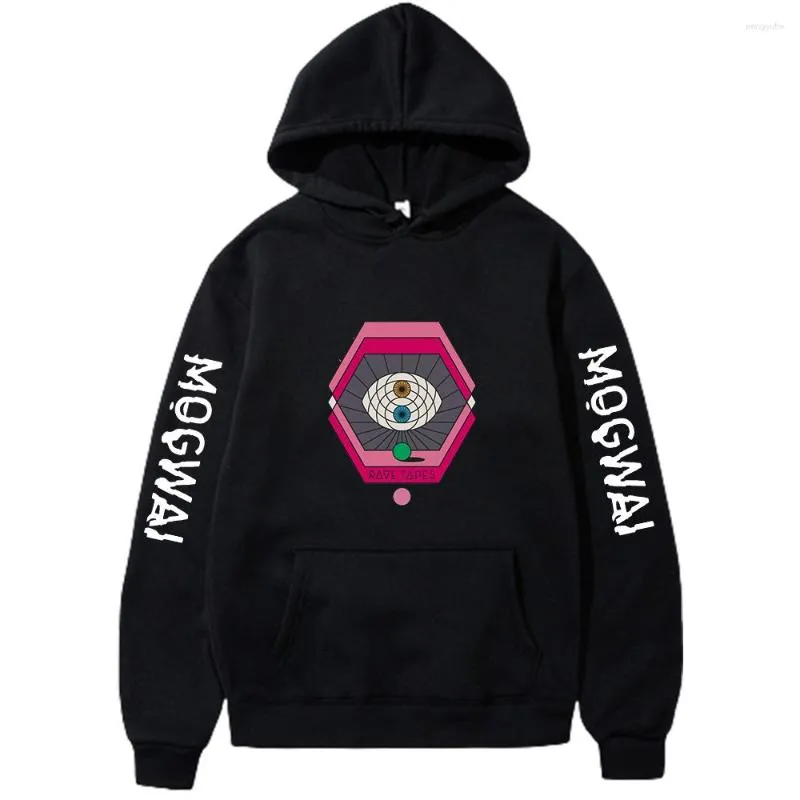 Męskie bluzy z kapturem 2D Hoodi Mogwai Band muzyka moda Spring Men's Bar Hip Hop Comfort Ognigarza Jumper Women Outdoor Multicolor