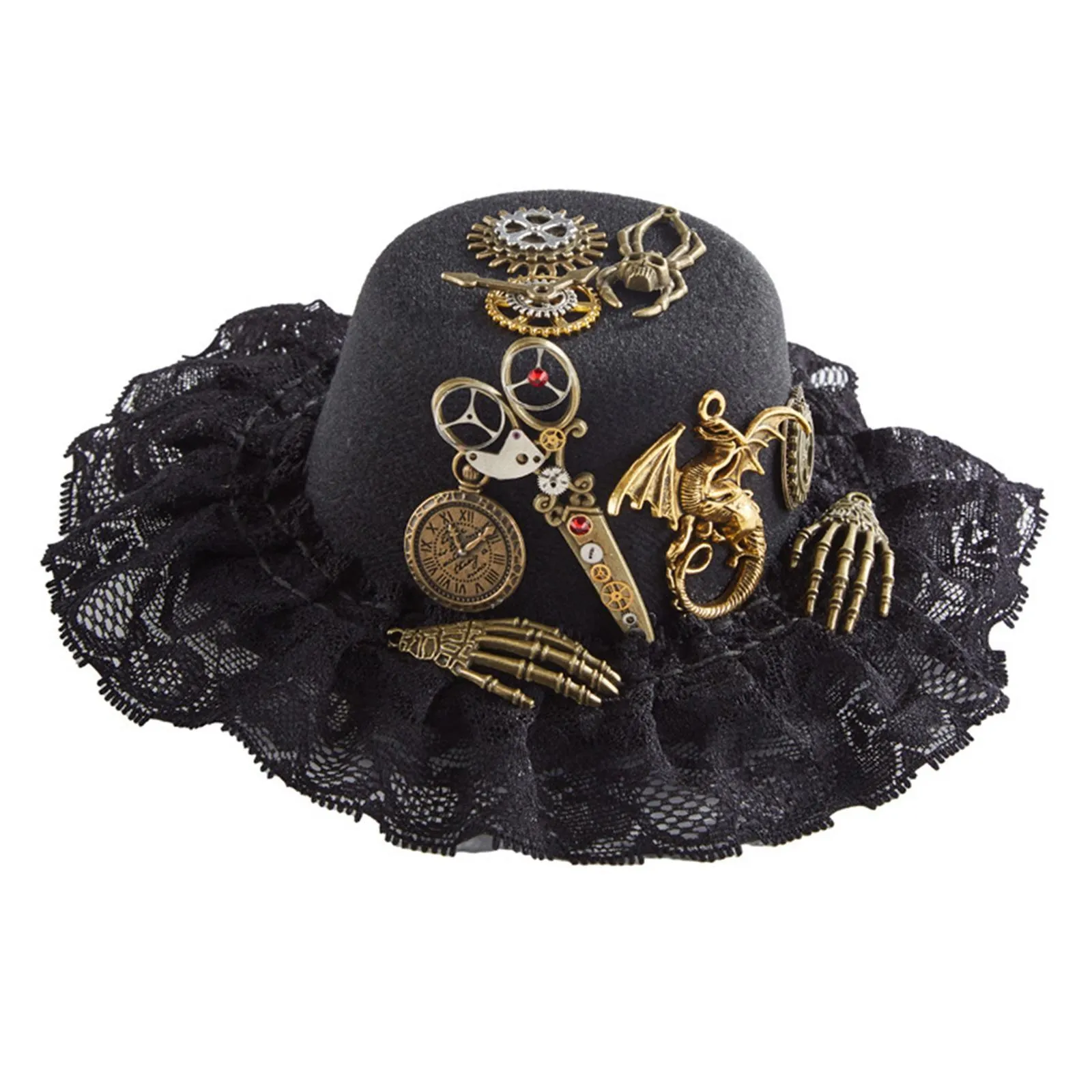 Fashion Funky Steampunk Top Hat Gothic Favors Supplies Photo Props Headwear