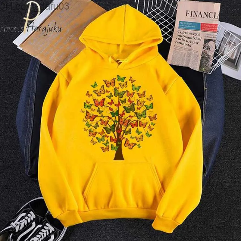 Men's Hoodies Sweatshirts Christmas Cartoon Harajuku Sweatshirt Kawaii Funny Print Short Sleeve Tree Hoodie Top Fall/Winter Street Wear Sweet Girl Hoodie Z230802