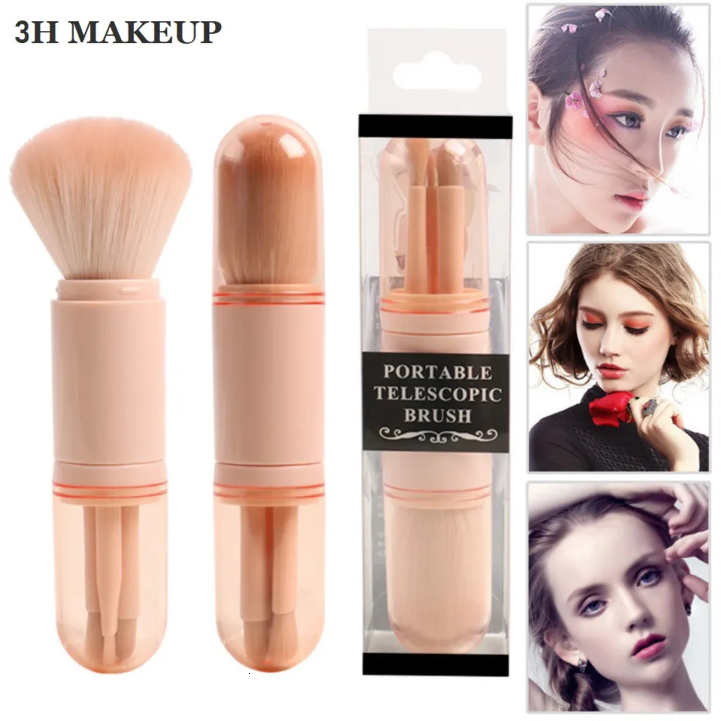 New Makeup Brushes Portable Multifunctional Powder Eye Shadow 4 In 1 Makeup Brush Retractable Beauty Cosmetics Tools Maquiagem