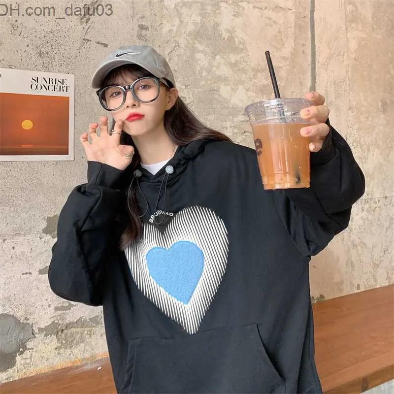 Y2K Korean Fashion Long Oversized Hoodie Vintage Hip Hop