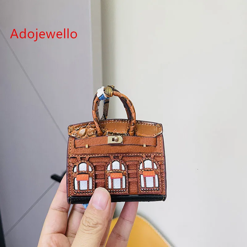 Nyckelringar bedårande Tiny House Bag Charm Keyring Dekorera din handväska ryggsäck 230801