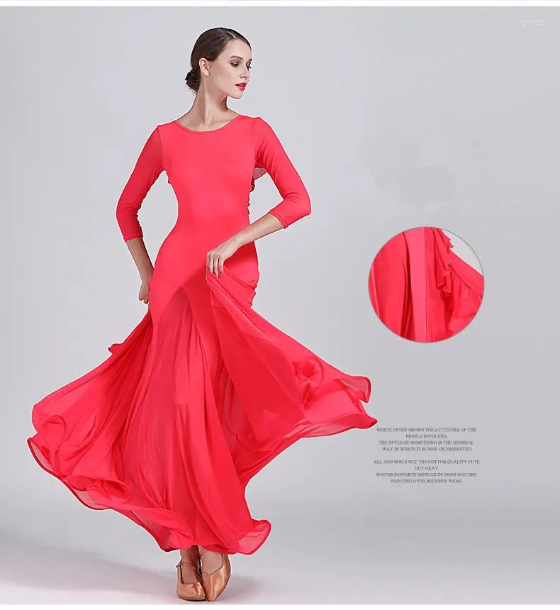 Bühnenkleidung Sexy Lady Ballroom Dance Wettbewerb Kleider Frauen Standard Walzer Kleid Tango Dance Kostüm Auf Lager