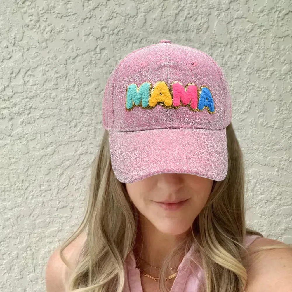 Cappello Da Baseball In Cotone Nero Per Donna, Con Visiera, Regolabile, Ricamato, Taglia Unica. - 2
