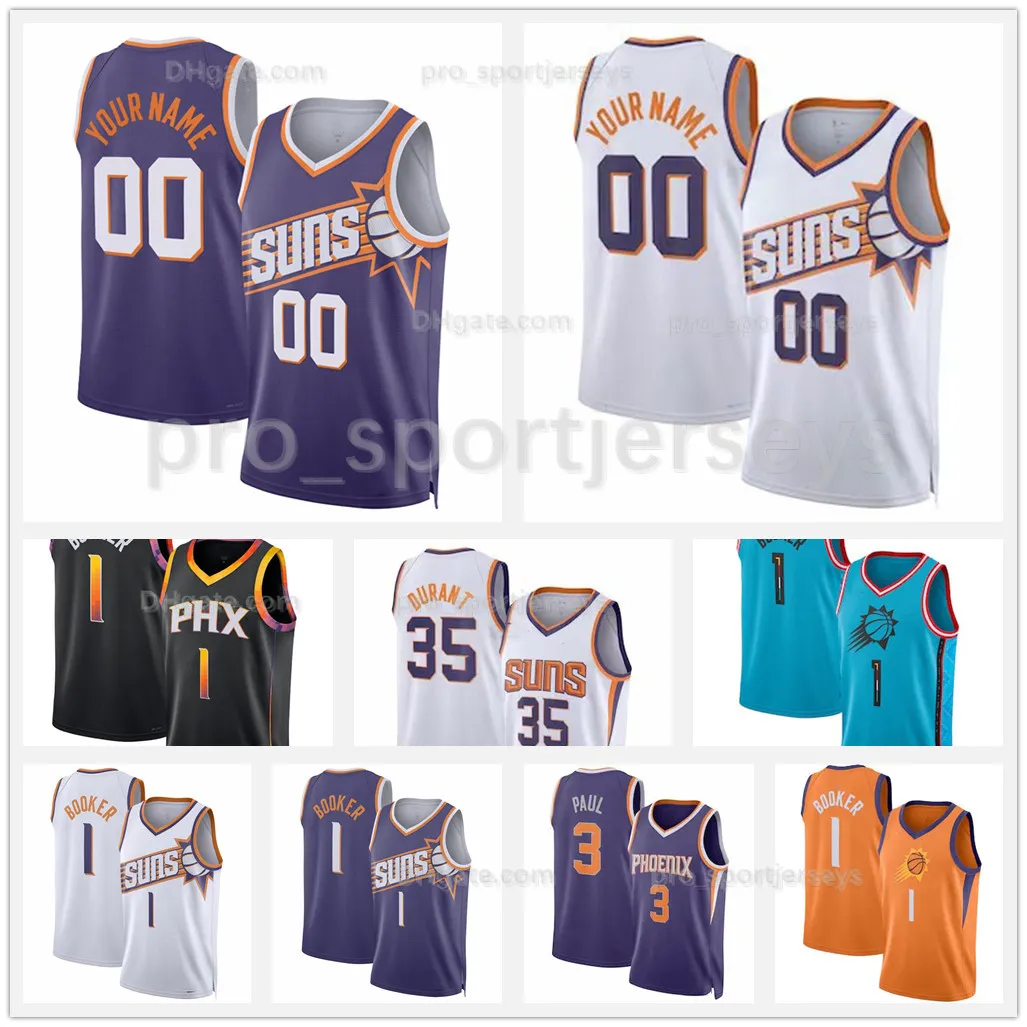 Kevin Durant Suns 2023-24 Icon Edition Maillot de basket-ball Phoenix Devin Booker Chris Paul Deandre Ayton Steve Nash Charles Barkley Maillot personnalisé 1 3 35 34 13