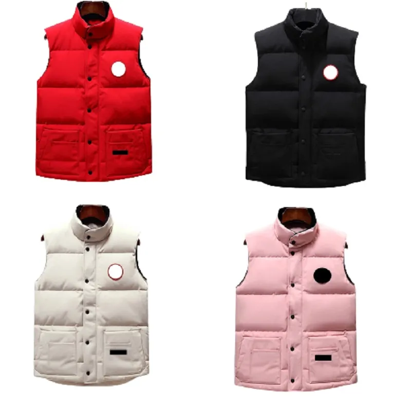 Designer Down Vest Pocket Jackets Hoogwaardige NFC Dames Parka Mouwloze puffer jas Zipper Badges Men Downs Vesten S-2xl