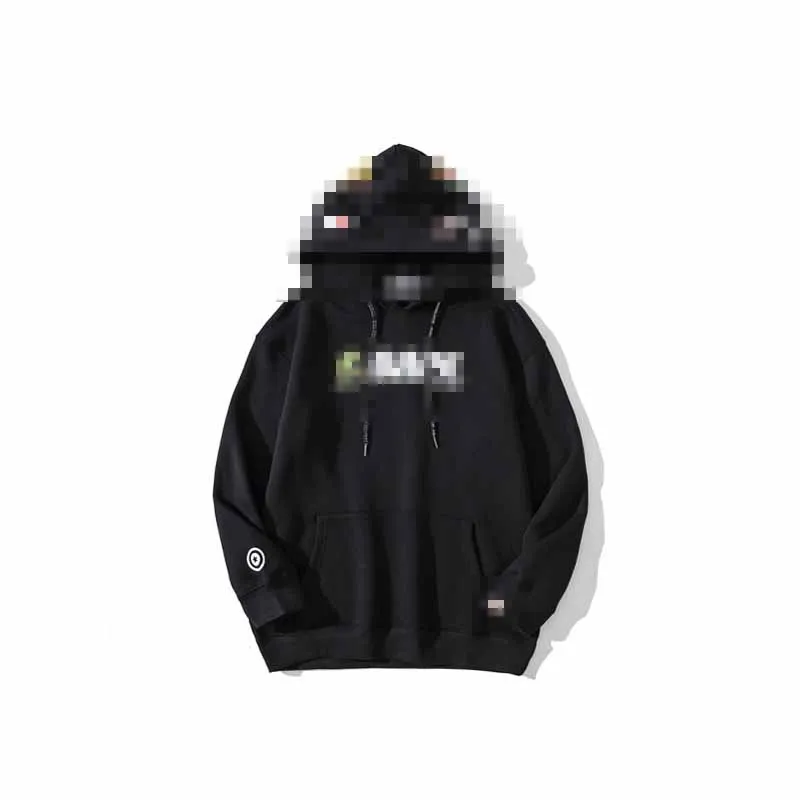 A Bathing Ape New Autumn and Winter Youth Casual Back Ghosting Letter Printed Sweater Bathing Ape Hooded