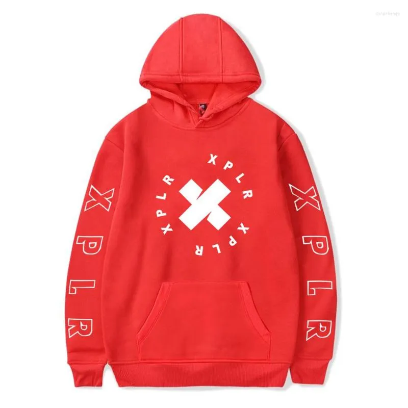 Sam & Colby XPLR Harajuku Hoodie - Men's & Women's Fleece Sweatshirt, Casual Streetwear, Grey, Pink, Navy, Black, Red, White, 2024 Sam & Colby XPLR Harajuku Hoodie - Men's & Women's Fleece Sweatshirt, Casual Streetwear, Grey, Pink, Navy, Black, Red, White, 2024