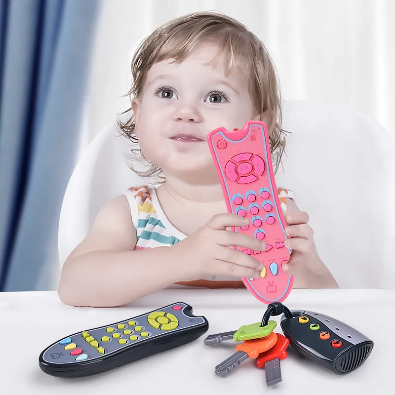 Nouveauté Jeux Bébé TV Télécommande Enfants Musical Early Jouets Éducatifs  Simulation Télécommande Enfants Apprentissage Jouet Avec Son Léger 230802  Du 8,05 €