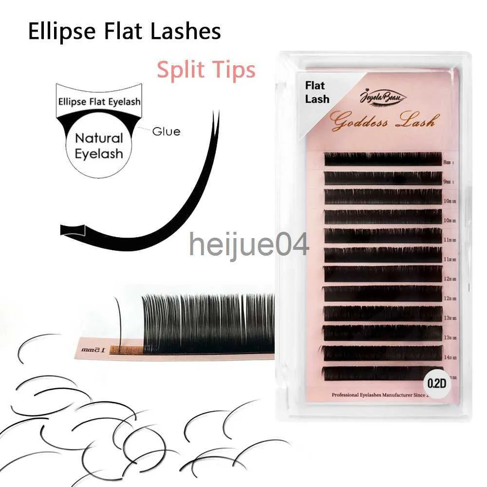 Goddess Lashes False Soft Splittips Fake Eyelash Extension Individual Nature Flat Ellipse Eyelashes Supplies X0802 es