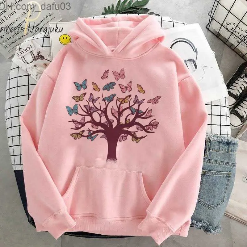 Men's Hoodies Sweatshirts Christmas Harajuku Sweatshirt Cute Cartoon Funny Print Short Sleeve Tree Hoodie Autumn Street Wear O-Neck Sweet Girl Hoodie Z230802