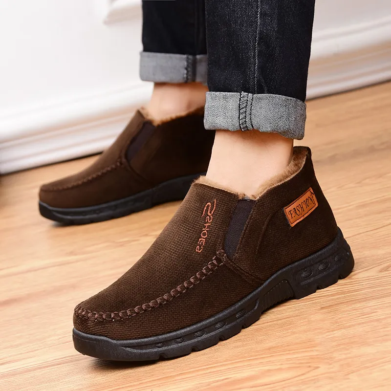 Designer Leather Platform Winter Sneakers For Men Black Gray