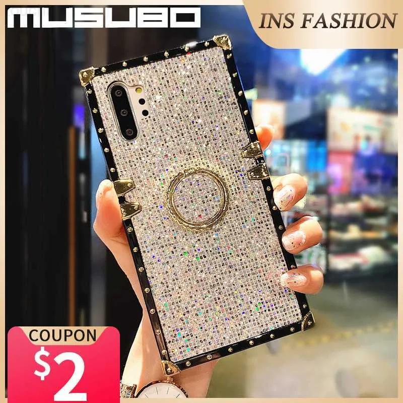 Cas de téléphone portable Cas de luxe Glitter Gold pour Samsung Galaxy S23 S22 Ultra S20 FE S21 FE Note 10 Plus 20 Shining Bling A53 Couverture arrière antichoc L230731