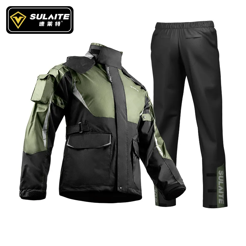 SULAITE Motorcycle Raincoat Men Split Capa De Chuva Motoqueiro Waterproof  Motorbike Rain Coat Chubasquero Moto Clothing