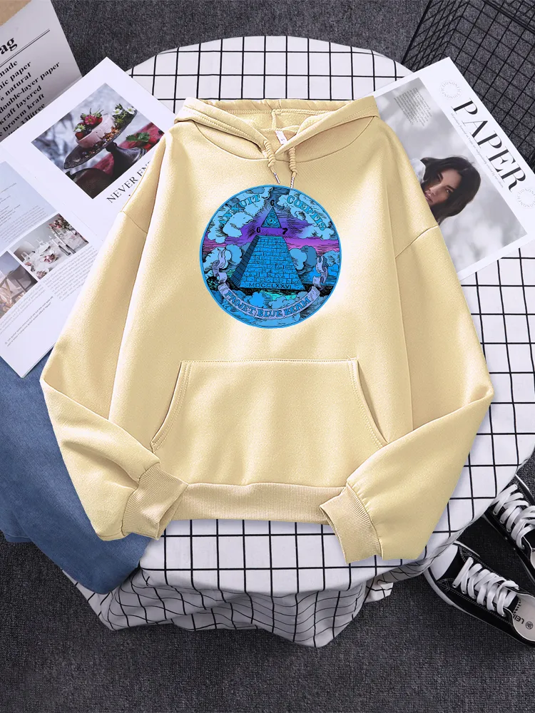 Women's Hoodies Sweatshirts Pyramid Eye Of Horus Printing Hoodie Vintage Creativity Long Sleeves Breathable Fashion Clothing Woman Hooded Sweatshirt 230802