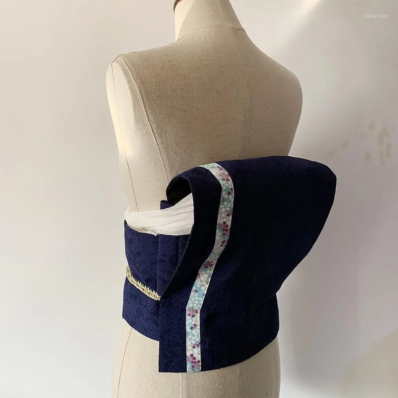 Vêtements ethniques Japonais Taiko Drums Kimono Accessoires Ceinture Accès à payer Yukata Vêtements formels sont disponibles en forme de bleu marine