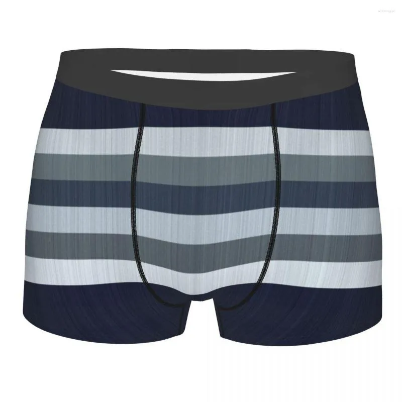 Cale on Homme Marine Gris Rayures Sous V tements Humour Boxer