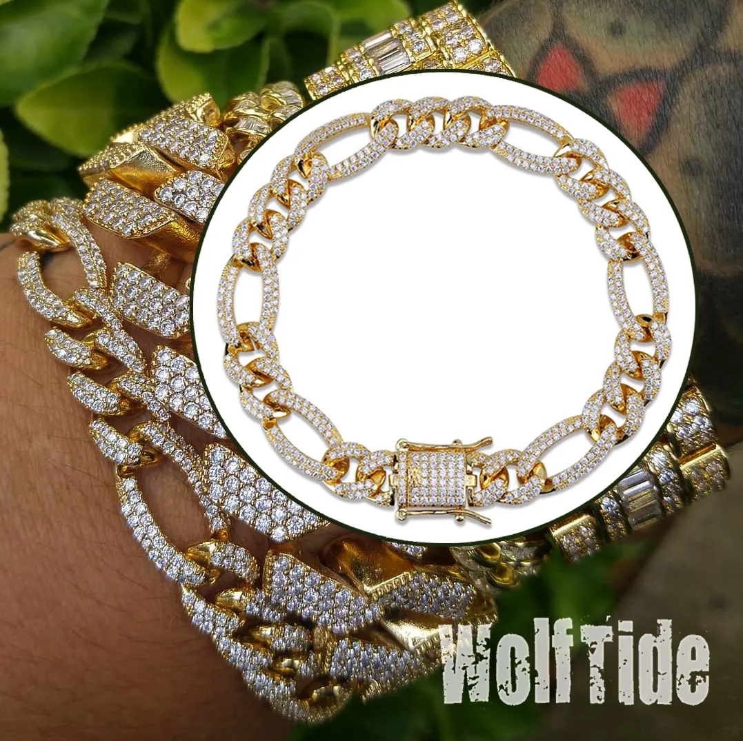 Bracciale a catena cubana per donna Scintillante zirconi