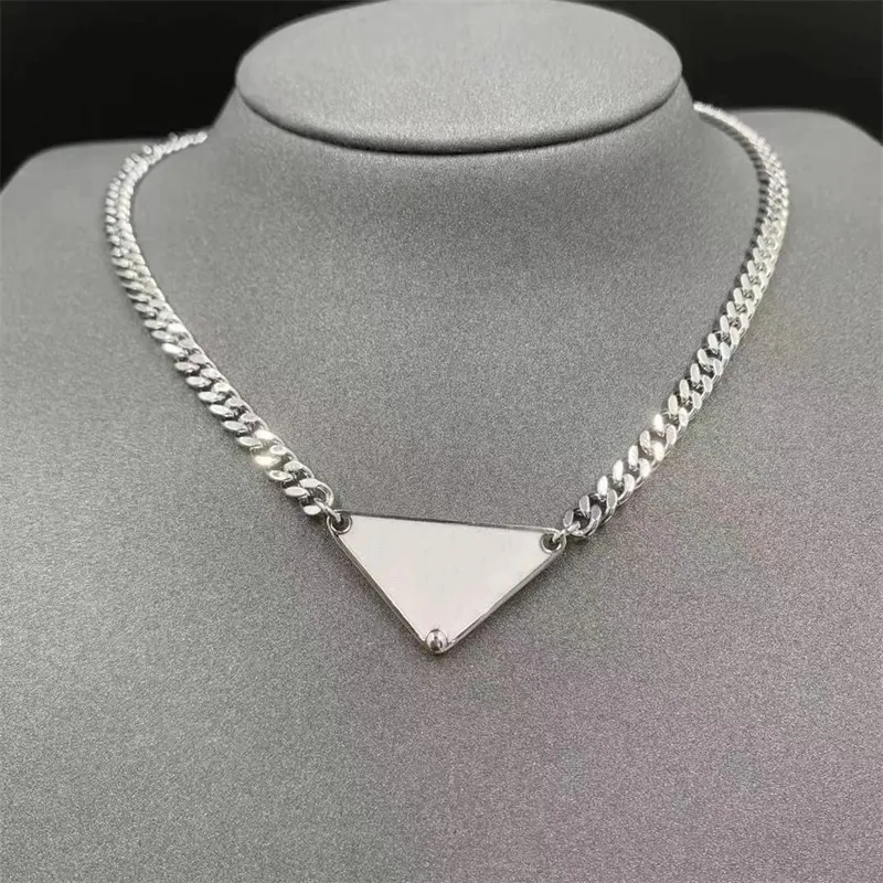 Дизайнерские ожерелья цепь модные ювелирные украшения черный белый p -треугольник.