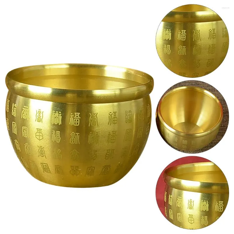 Miski Złota Dekor Home Decor Pure Copper Bowl Oferta Fortune Basin Office Dekoracja Dekoracja Chińskiego skarb