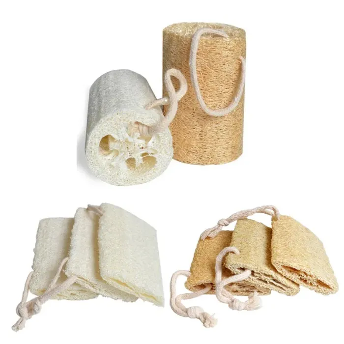 4 Inch Natural Loofah Sponge Bath Shower Luffa Kitchen Dish Cleaning Brush