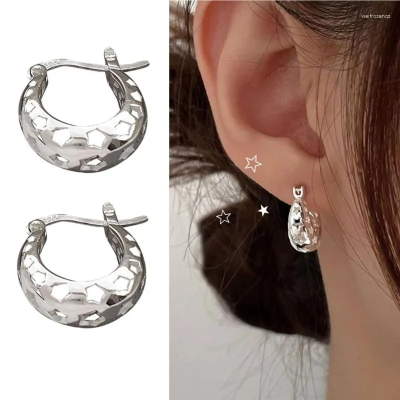 Boucles d'oreilles créoles boucles d'oreille pentagramme géométrique Stud Style froid bijoux de haute qualité