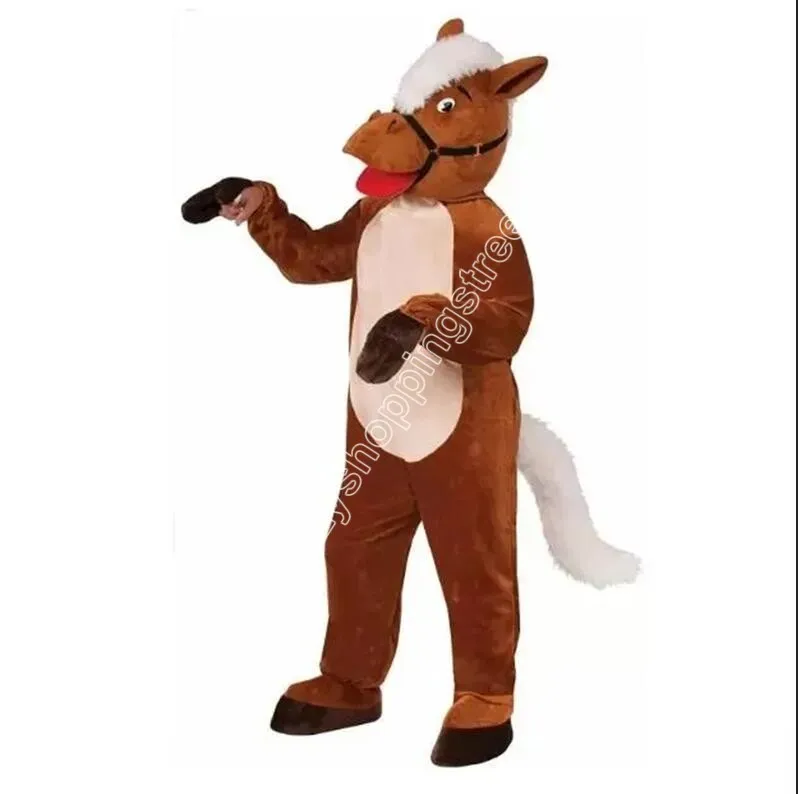 Festival Dress Horse Plush Mascot Costume Cartoon theme fancy dress Ad Apparel costume Play dress