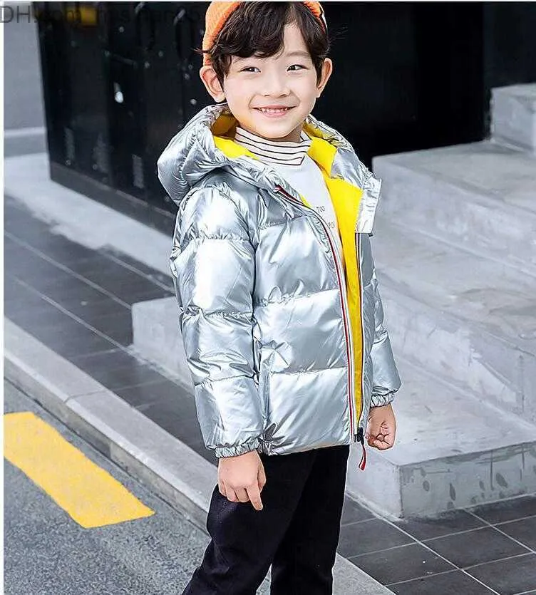 Kids Winter Jacket Silver Gold Silver Puffer Coat Womens For Boys