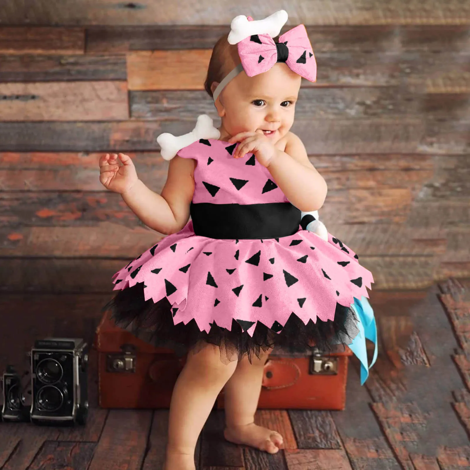 Enfants Filles Minnie Mouse Cosplay Costume Tulle Robe avec Bandeau  Déguisement