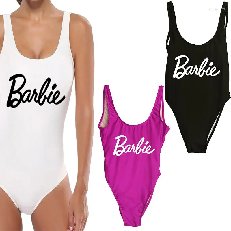 Kvinnors badkläder Kvinnor i ett stycke baddräkt Sexiga kvinnor Slim Fit Backless Swim Set Y2K Girls Women Sleeveless Bikini