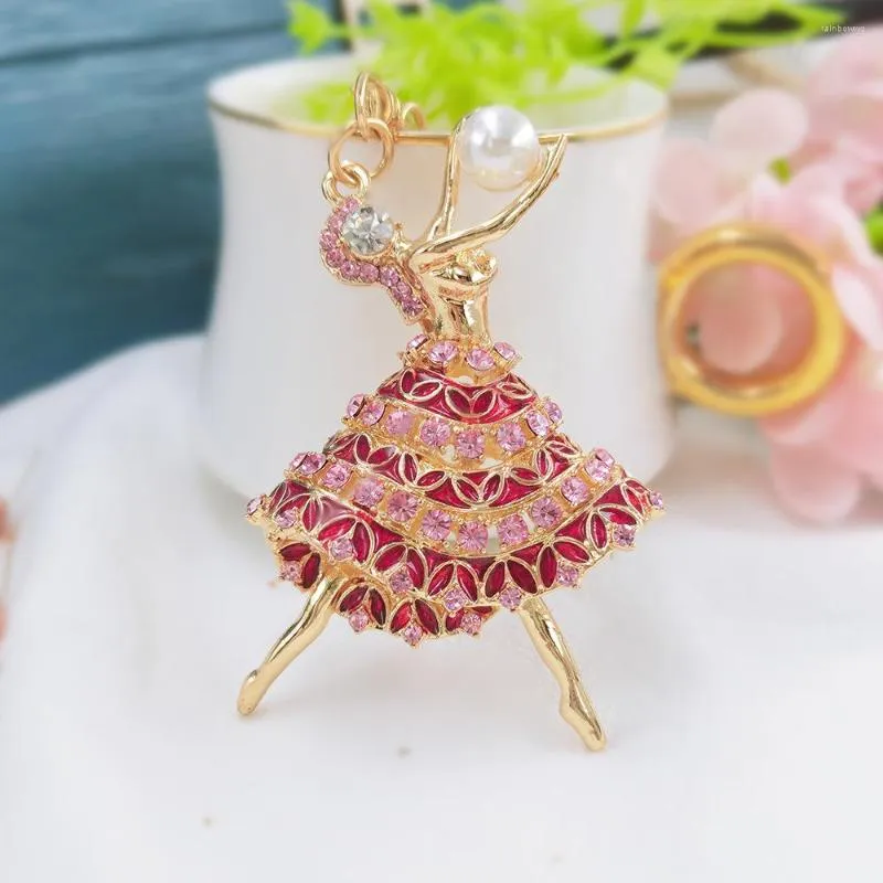 Keychains Net Red Ins Pearl Angel Bag Buckle Ballet Girl Exquisite Key Chain Creative Small Gift Handbag Pendant