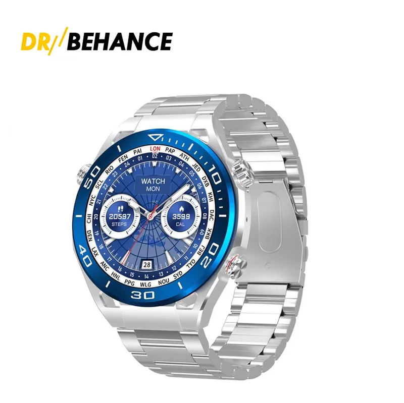 MT15S Smart Watch Ultimate Men NFC Bluetooth Chiamata Assistente vocale Bussola Bracciale Frequenza cardiaca Sport all'aria aperta Business Smartwatch