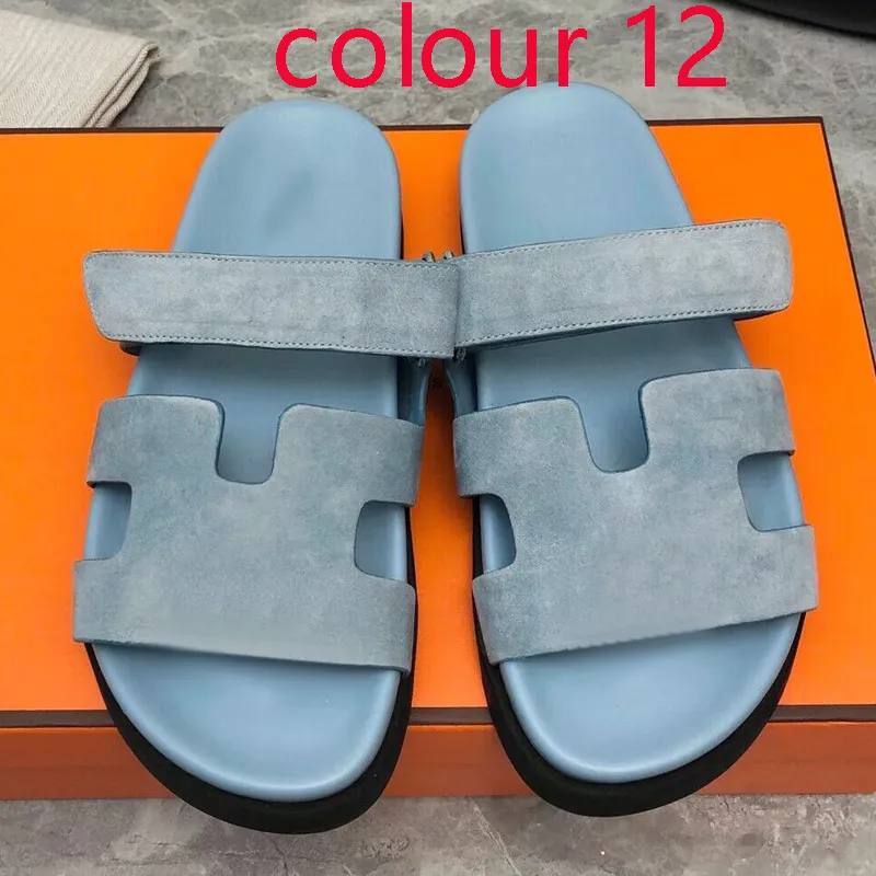 beach slippers Summer Classic luxury woman Cartoon slipper Big Head Leather Flat Belt buckle sandals Hotel Bath men Slides women Designer shoes size 35-42-45 With box