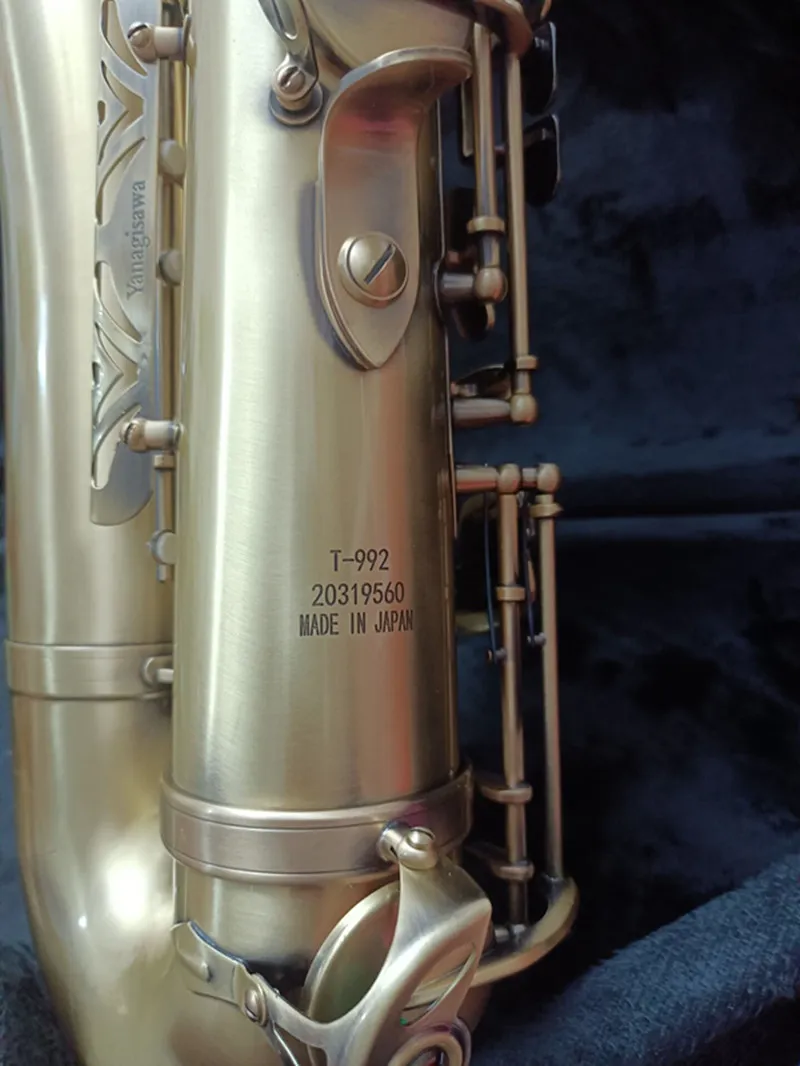 Super play a bronzed Tenor saxophone T 992 Bb vintage musical instrument with Neck Mouthpiece