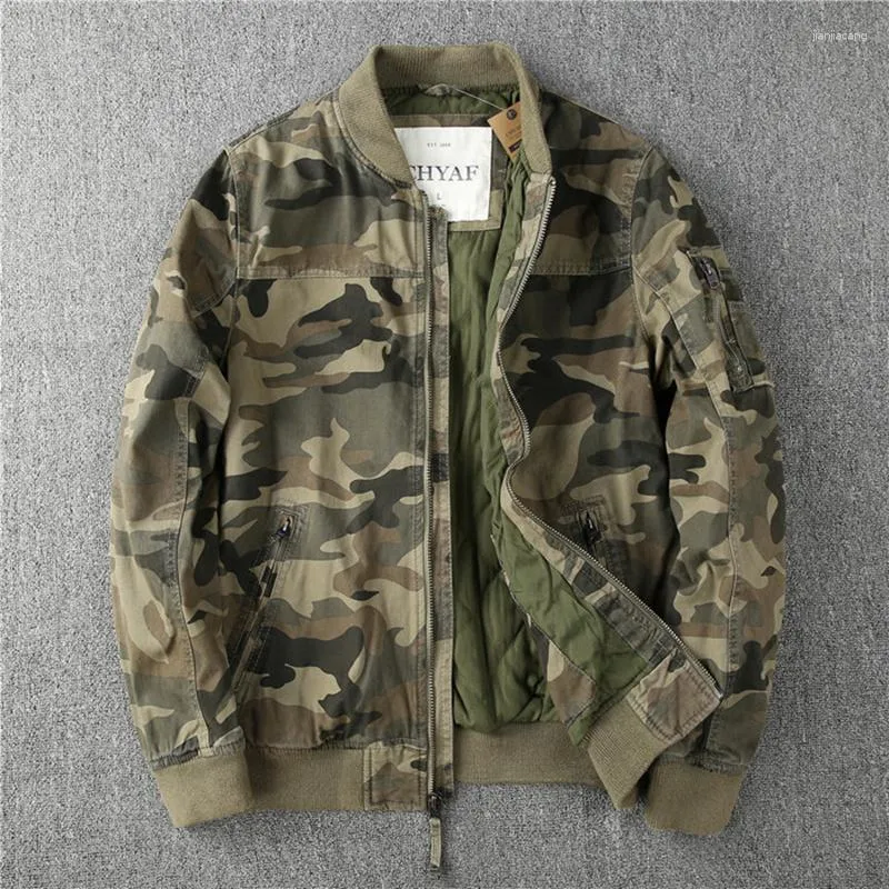 Men's Jackets Winter Jacket Warm Thick Sportswear Safari Style Camouflage Cargo Casual Baseball Fashion Coat