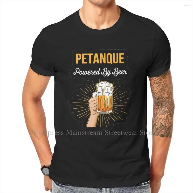 Heren Hoodies Beer Lover Petanque Gift Powered By Sticker Player T-shirt Klassieke Goth Zomer Grote Katoen heren Tees