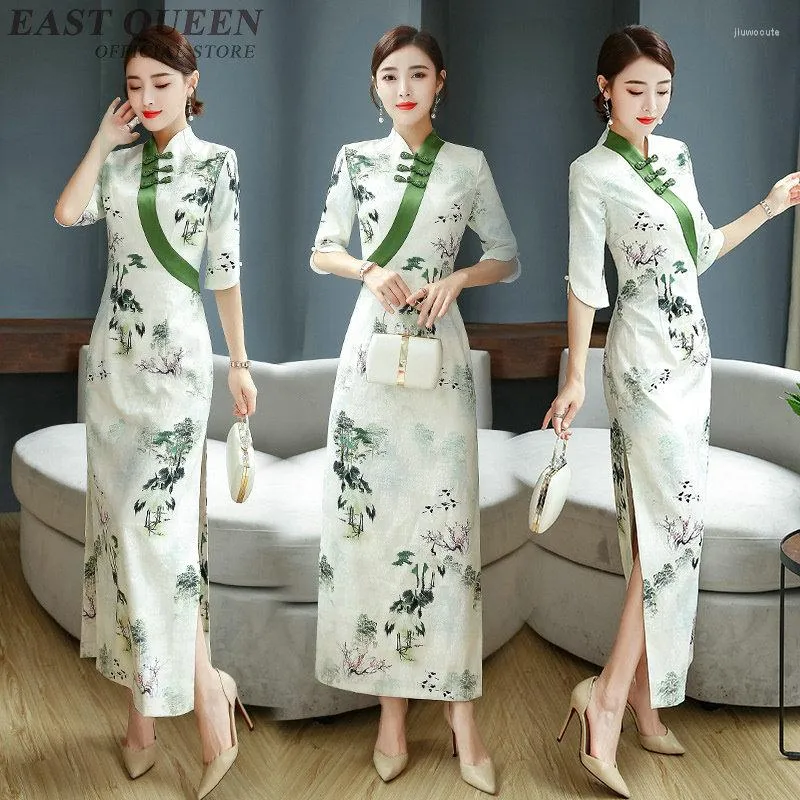 وصول الملابس العرقية 2023 الصيف Aodai Vietnam فستان تقليدي Cheongsam الصيني Qipao Ao Dai Ta1748