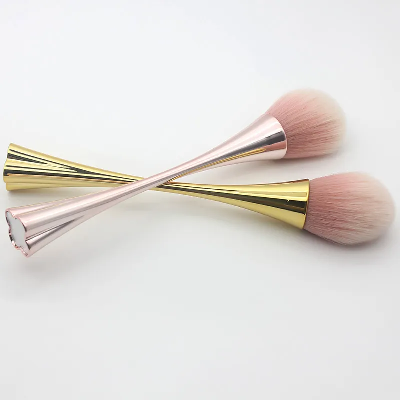 Gold Pink Power Brush Makeup Single Travel Disposible Blusher Make Up Brush Professional Beauty Cosmetics Tool