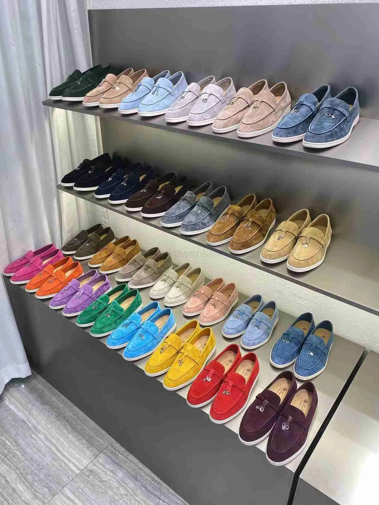 Loro Pianaa Loro Piano LP Chaussures lp lofook chaussures femme Summer Lazy Chaussures British Style Cuir Chaussures Chaussures simples Chaussures Flats Chaussures Flats Chaussures