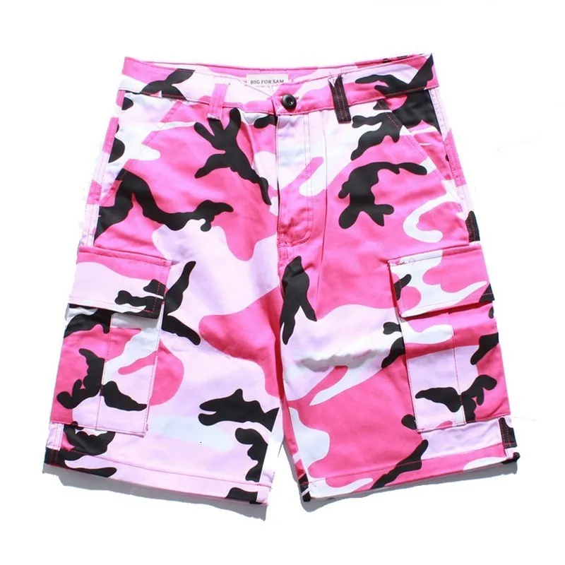 Kobiety damskie letnie wakacje fioletowe różowe krótkie femme kamuflaże wojsko mężczyzn kobiet ładunki dżinsowe dżinsowe szorty uliczne streetwear damskie odzież 230802