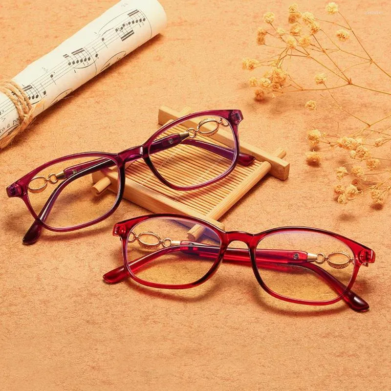 Lunettes de soleil Grace femmes lunettes de lecture Vintage rouge/violet Anti-lumière bleue loin vue optique lunettes femme mode presbytie lunettes