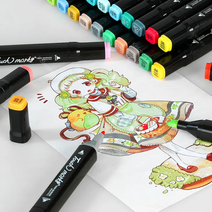 Marcadores es Alcohol Juego De Bocetos De Doble Punta Para Niños Adultos  Artistas Pintura Para Colorear Dibujo 230803 De 23,55 €