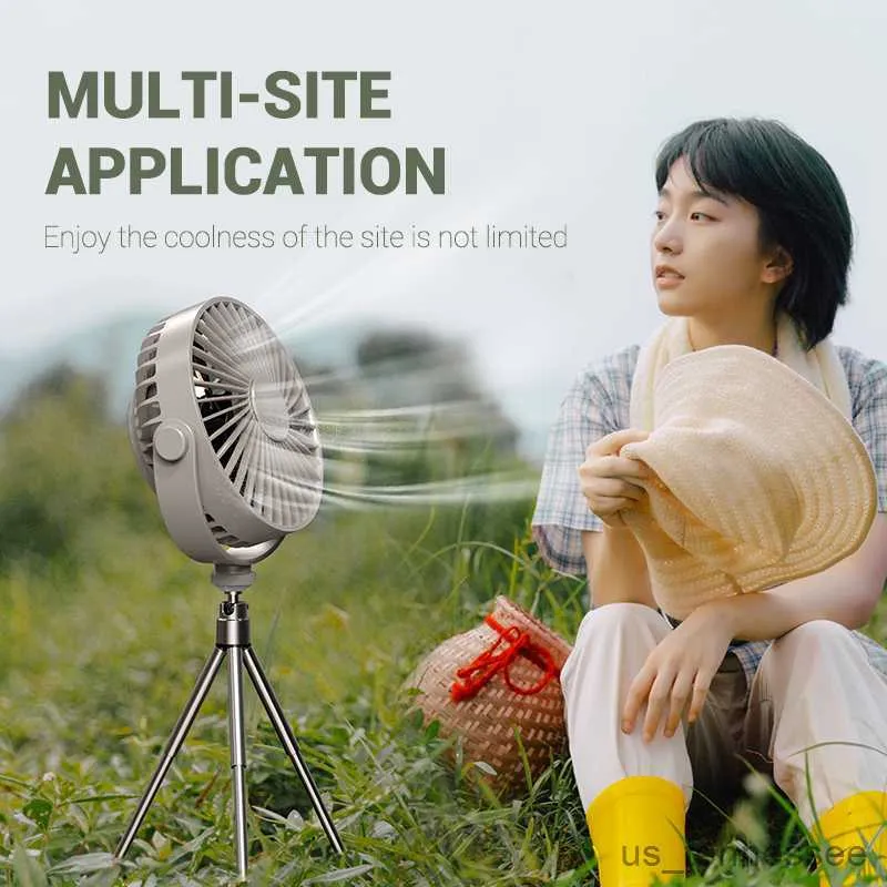 Electric Fans Remote Control USB Camping Fan Rotation Type C Portable
