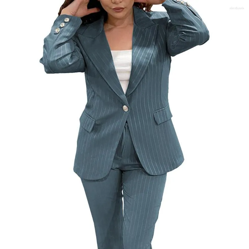 Ladies pinstripe trouser suit cheap