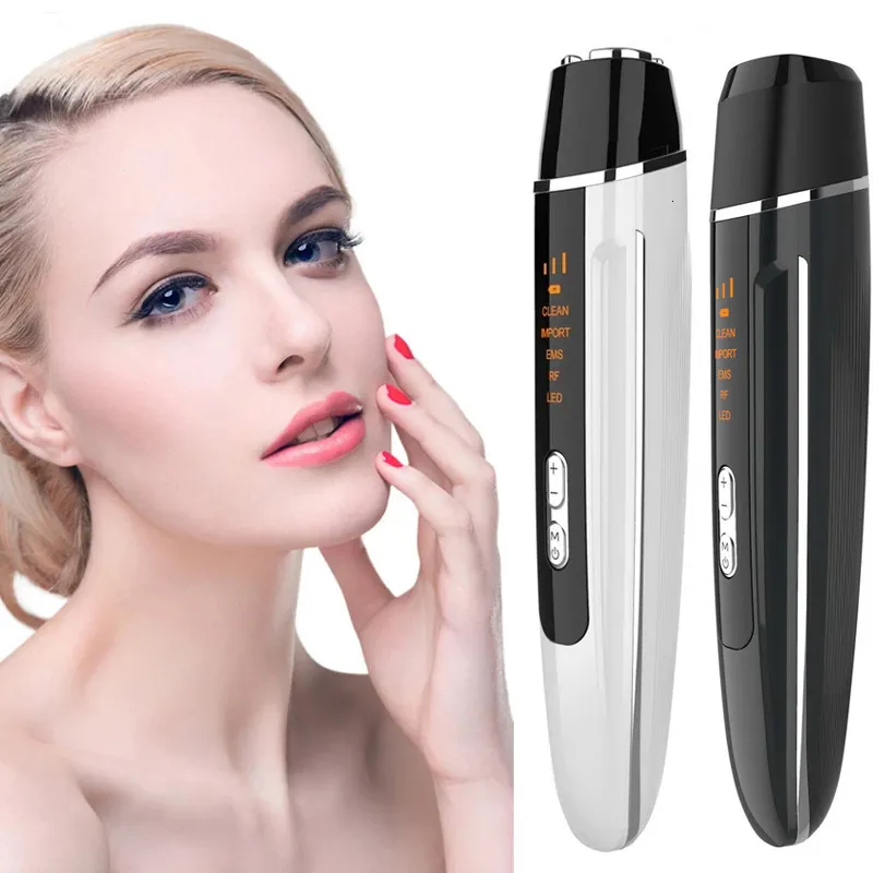 Other Massage Items RF Beauty Devices Face Wrinkle Removal Skin Tightening Lifting EMS Micro current Pulse LED P on Therapy Eye Massager 230802