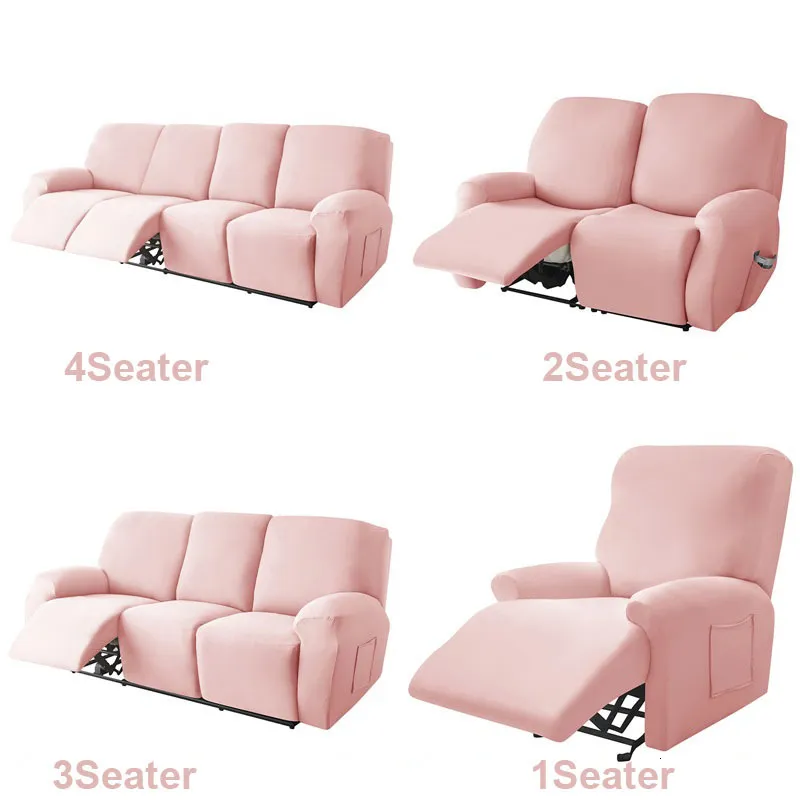 Chair Covers 1 2 3 4 Seater Recliner Sofa Relax Lazy Boy Cover Elastic Reclining Armchair Slipcovers Furniture Protector 230802