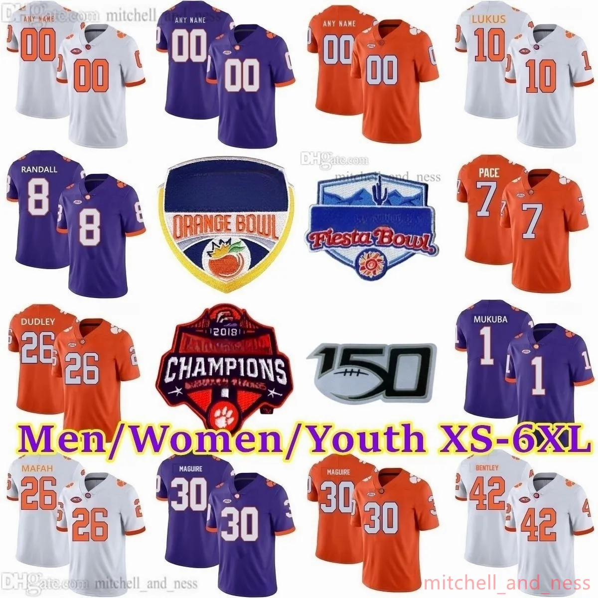 Clemson number 10 jersey sale