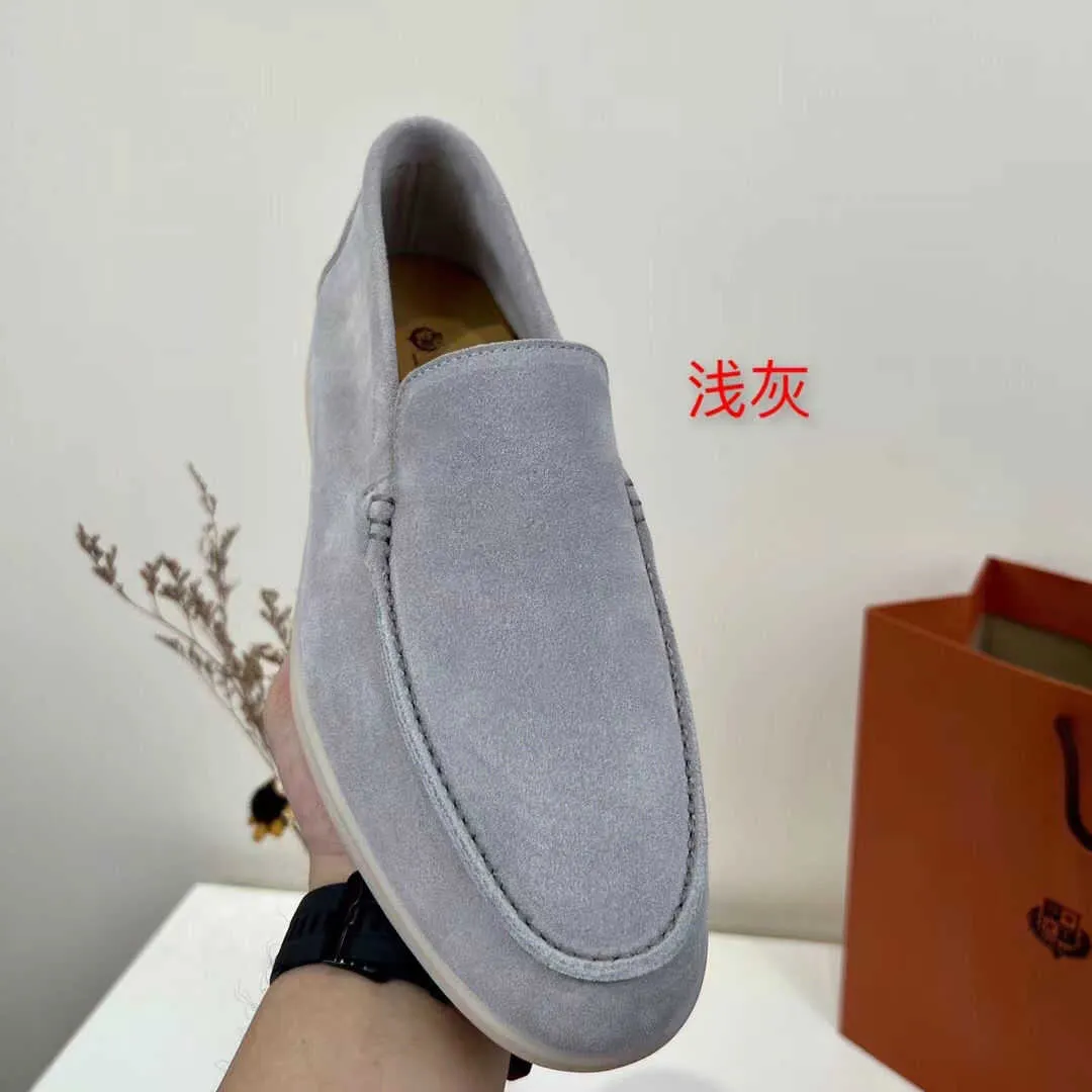 loro piano shoe Lo * ro Pi * ana Womens and Mens Lefu Shoes Flat Bottom Soft Single Shoes 2024 Spring/Summer Lazy Shoes Low Top high quality