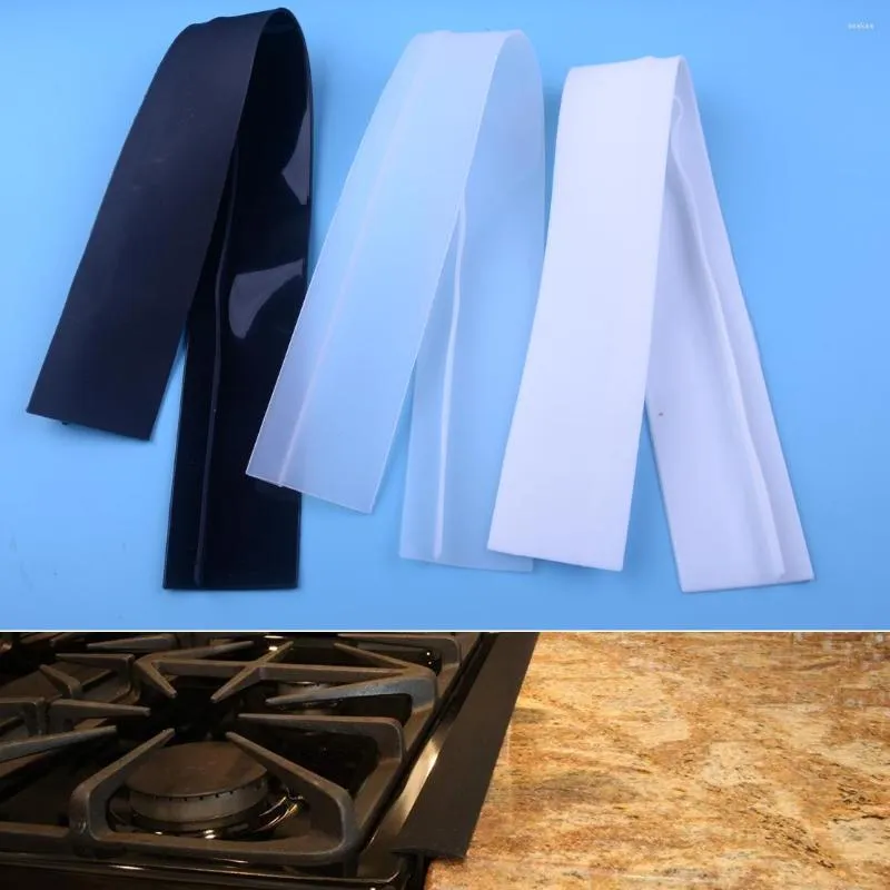 Table Mats 2pcs Kitchen Silicone Stove Counter Gap Cover Filler Seals Spills Oven Heat-Resistant Oil Dust Water Seal Accessories