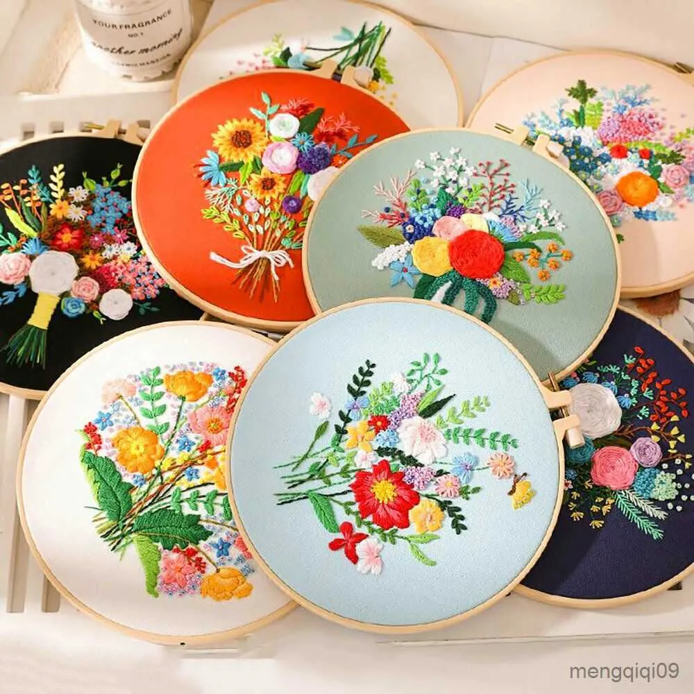 Produkty w stylu chińskiego kwiaty Zestawy haftowane Zestawy haftowe dla początkujących Zestaw ściegu krzyżowego